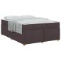 Preview: Bettgestell mit Matratze Dunkelbraun 140 x 200 cm Stoff