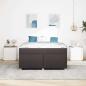 Preview: Bettgestell mit Matratze Dunkelbraun 140 x 200 cm Stoff