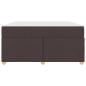 Preview: Bettgestell mit Matratze Dunkelbraun 140 x 200 cm Stoff