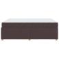 Preview: Bettgestell mit Matratze Dunkelbraun 140 x 200 cm Stoff