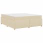Preview: Bettgestell mit Matratze Creme 180 x 200 cm Stoff