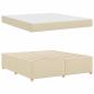 Preview: Bettgestell mit Matratze Creme 180 x 200 cm Stoff