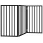 Preview: 3-tlg. Hundetor Faltbar Schwarz 150 cm Pappelholz