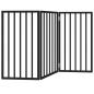Preview: 3-tlg. Hundetor Faltbar Schwarz 150 cm Pappelholz