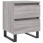 Preview: Nachttisch Grau Sonoma 40x35x50 cm Holzwerkstoff