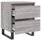 Preview: Nachttisch Grau Sonoma 40x35x50 cm Holzwerkstoff