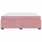 Preview: Bettgestell mit Matratze Rosa 180 x 200 cm Samt
