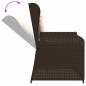 Preview: Gartenbank mit Kissen Braun Poly Rattan
