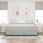 Preview: Bettgestell mit Matratze Hellgrau 200 x 200 cm Samt