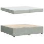 Preview: Bettgestell mit Matratze Hellgrau 200 x 200 cm Samt