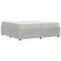 Preview: Bettgestell mit Matratze Hellgrau 200 x 200 cm Samt