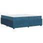 Preview: Bettgestell mit Matratze mit Matratze Blau 200 x 200 cm Samt
