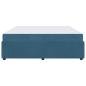 Preview: Bettgestell mit Matratze mit Matratze Blau 200 x 200 cm Samt
