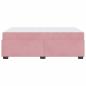 Preview: Bettgestell mit Matratze mit Matratze Rosa 120 x 190 cm Samt