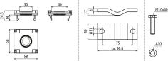Preview: Dehn PAS EX FL Anschlussset Fl 30/40mm für PA-Schiene EX-Bereich Zone 1/21 2/22 (472499)