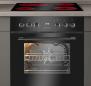 Preview: Bomann EHBC 7938 sw Einauherd-Set, 59,5 cm breit, 57 L, mit Glaskeramikkochfeld, 9 Backofen-Funktionen, schwarz