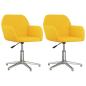Preview: Esszimmerstühle 2 Stk. Drehbar Senfgelb Stoff