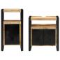 Preview: Badezimmermöbel Set 2 pcs Braun Massives, grobes Mangoholz