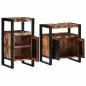 Preview: Badezimmermöbel Set mit Tür 2 pcs Braun recyceltes Massivholz