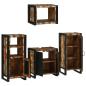 Preview: Badezimmermöbel Set 4 pcs Mehrfarbig Massives recyceltes Holz