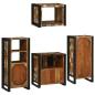 Preview: Badezimmermöbel Set 4 pcs Mehrfarbig Massives recyceltes Holz