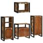 Preview: Badezimmermöbel Set 4 pcs Mehrfarbig Massives recyceltes Holz