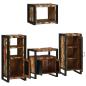 Preview: Badezimmermöbel Set 4 pcs Mehrfarbig Massives recyceltes Holz