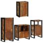 Preview: Badezimmermöbel Set 4 pcs Mehrfarbig Massives recyceltes Holz