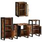 Preview: Badezimmermöbel Set 4 pcs Mehrfarbig Massives recyceltes Holz