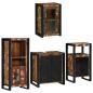 Preview: Badezimmermöbel Set 4 pcs Mehrfarbig Massives recyceltes Holz