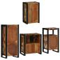 Preview: Badezimmermöbel Set 4 pcs Mehrfarbig Massives recyceltes Holz