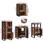 Preview: Badezimmermöbel Set 4 pcs Mehrfarbig Massives recyceltes Holz