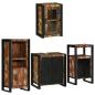 Preview: Badezimmermöbel Set 4 pcs Mehrfarbig Massives recyceltes Holz