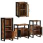 Preview: Badezimmermöbel Set 4 pcs Mehrfarbig Massives recyceltes Holz