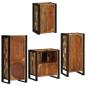 Preview: Badezimmermöbel Set 4 pcs Mehrfarbig Massives recyceltes Holz