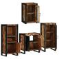 Preview: Badezimmermöbel Set 4 pcs Mehrfarbig Massives recyceltes Holz