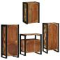 Preview: Badezimmermöbel Set 4 pcs Mehrfarbig Massives recyceltes Holz