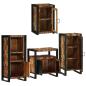 Preview: Badezimmermöbel Set 4 pcs Mehrfarbig Massives recyceltes Holz
