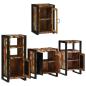Preview: Badezimmermöbel Set 4 pcs Mehrfarbig Massives recyceltes Holz