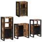 Preview: Badezimmermöbel Set 4 pcs Mehrfarbig Massives recyceltes Holz