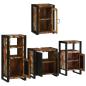 Preview: Badezimmermöbel Set 4 pcs Mehrfarbig Massives recyceltes Holz