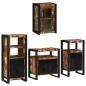 Preview: Badezimmermöbel Set 4 pcs Mehrfarbig Massives recyceltes Holz