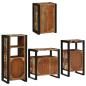 Preview: Badezimmermöbel Set 4 pcs Mehrfarbig Massives recyceltes Holz