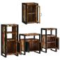 Preview: Badezimmermöbel Set 4 pcs Mehrfarbig Massives recyceltes Holz