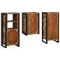 Preview: Badezimmermöbel Set 3 pcs Mehrfarbig Massives recyceltes Holz