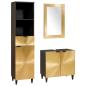 Preview: ARDEBO.de - Badezimmermöbel-Sets 3 pcs Schwarz und Gold 38 x 33 x 160 cm