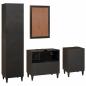 Preview: Badezimmermöbel-Sets 4 pcs Schwarz und Gold 38 x 33 x 160 cm