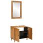 Preview: Badezimmermöbel Set Wandmontiert 2 pcs Braun 62 x 33 x 58 cm