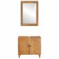 Preview: Badezimmermöbel Set Wandmontiert 2 pcs Braun 62 x 33 x 58 cm
