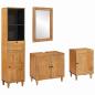 Preview: ARDEBO.de - Badezimmermöbel Set mit Schubladen 4 pcs Braun 38 x 33 x 160 cm